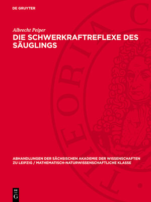 cover image of Die Schwerkraftreflexe des Säuglings